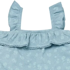 2-Piece Infant & Toddler Girls Teal Floral Top and Shorts Set