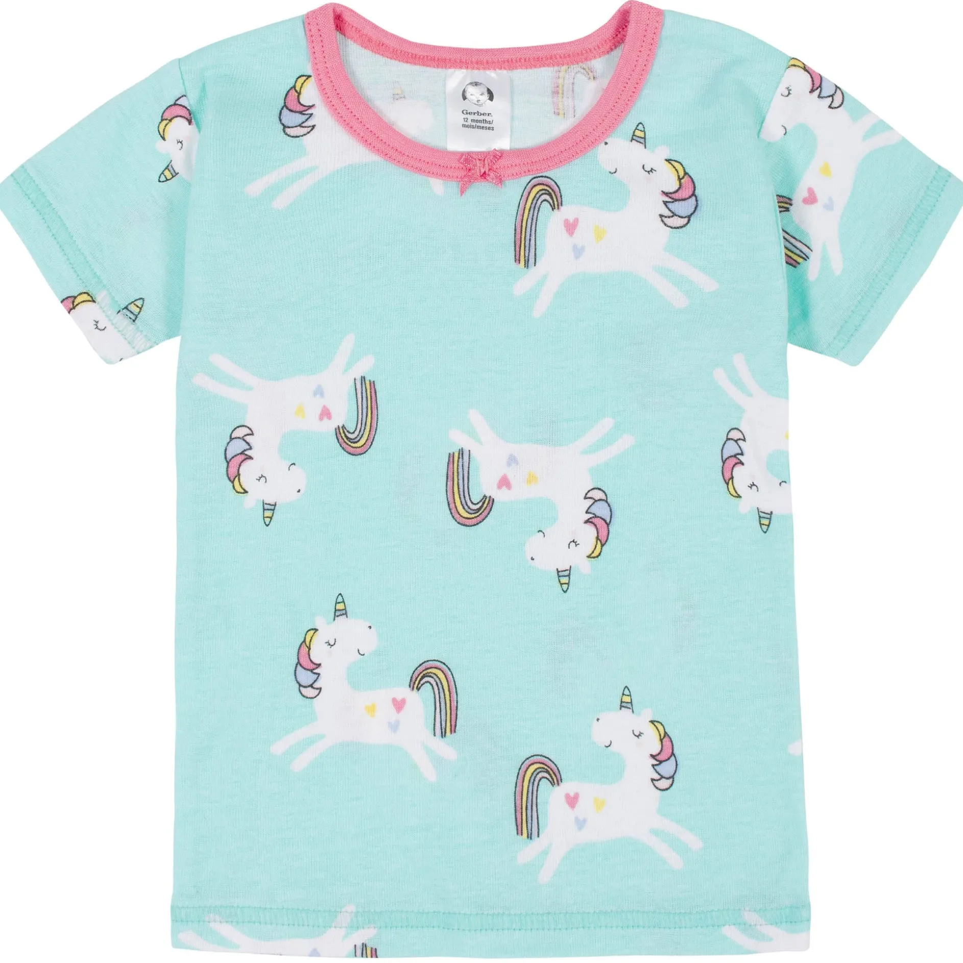 4-Piece Infant & Toddler Girls Unicorn Snug Fit Cotton Pajamas