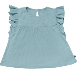 4-Piece Infant & Toddler Girls Vine Floral Flutter Sleeve Tops and Shorts Set