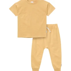 2-Piece Infant & Toddler Neutral Yellow T-Shirt & Jogger Pants Set