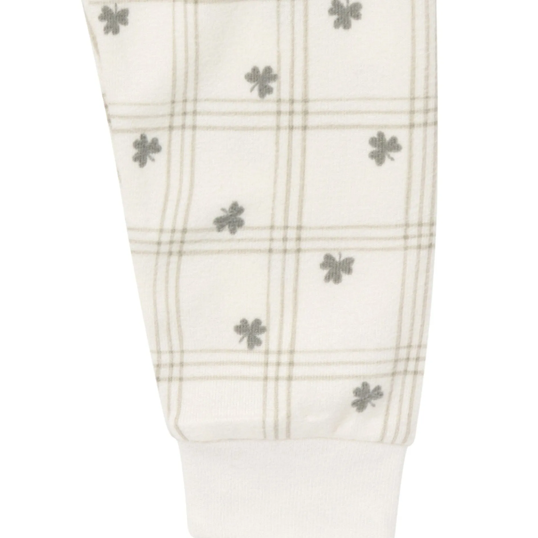 2-Piece Infant & Toddler Neutral Ivory Shamrock Snug Fitting Hacci Pajamas Set