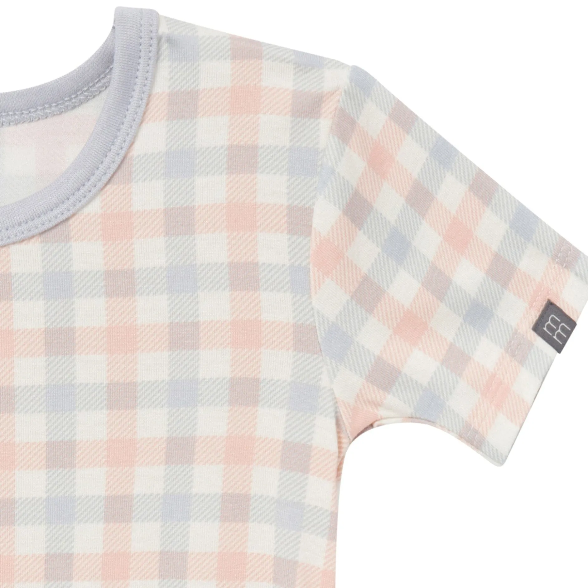 4-Piece Infant & Toddler Neutral Blue Plaid Viscose Snug Fitting Pajamas