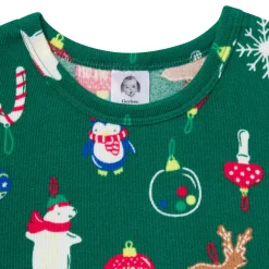 2-Piece Infant & Toddler Neutral Ornaments Hacci Snug Fit Pajama Set