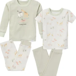 4-Piece Infant & Toddler Neutral Safari Tops and Pants Sets