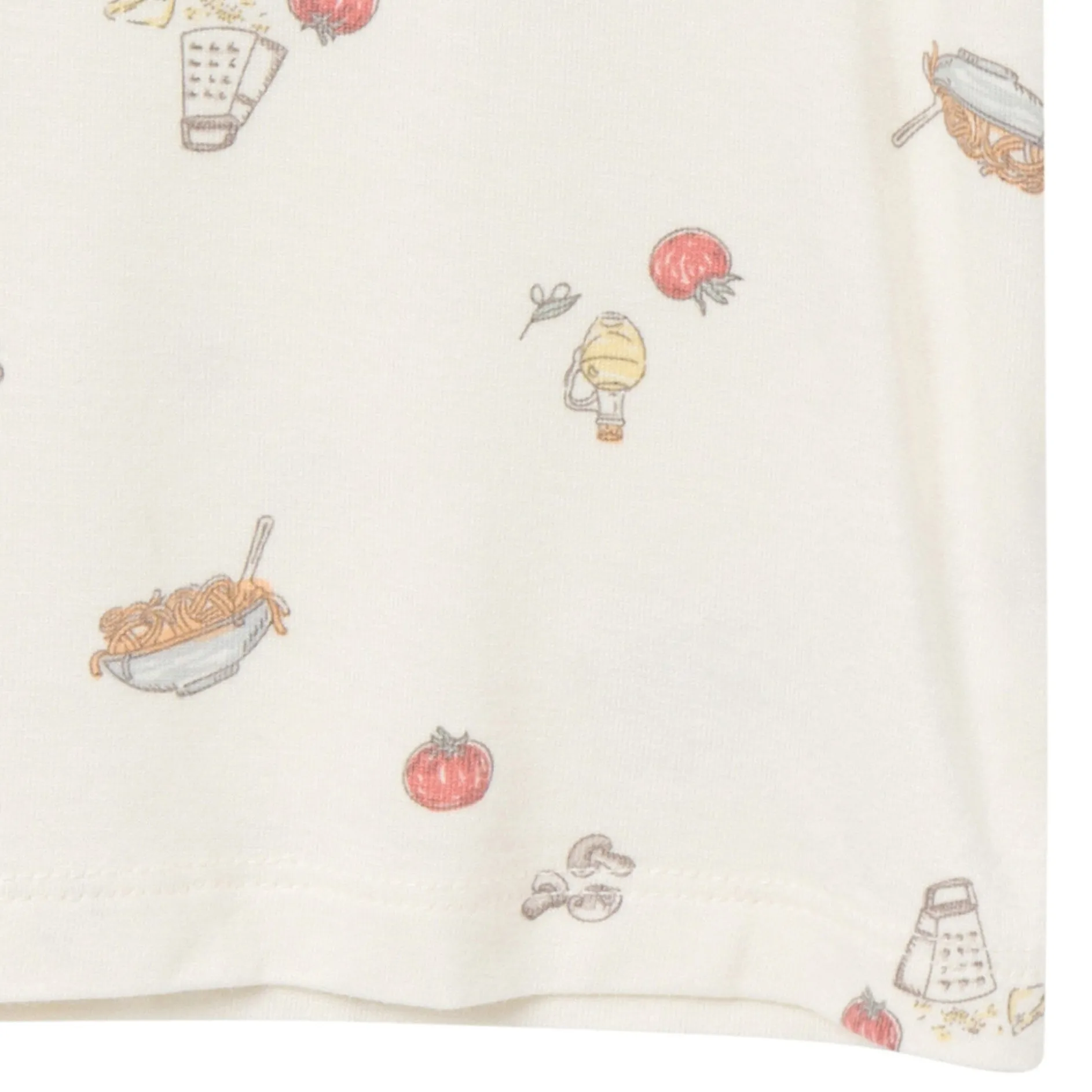 4-Piece Infant & Toddler Neutral Pasta Dinner Viscose Snug Fitting Pajamas