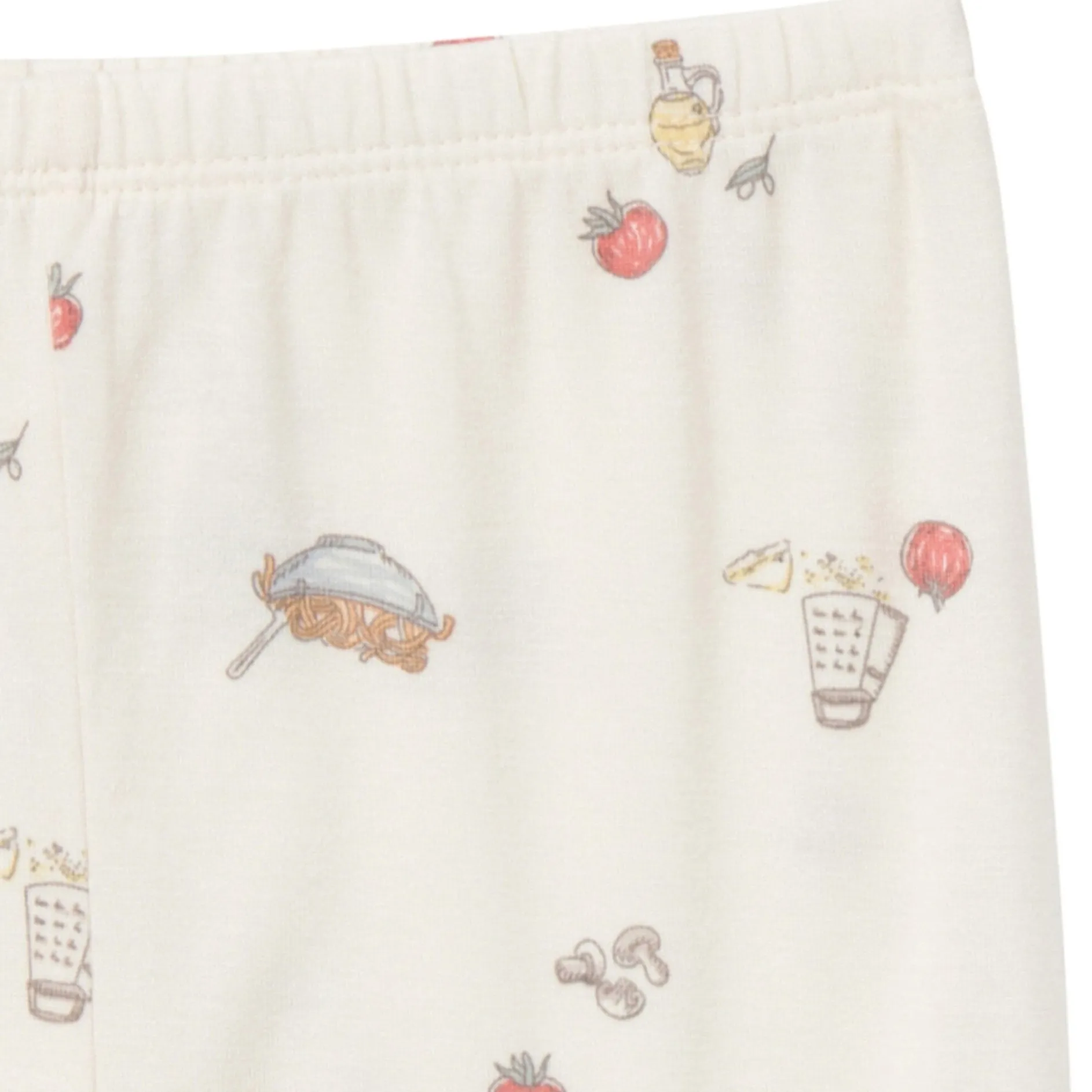 4-Piece Infant & Toddler Neutral Pasta Dinner Viscose Snug Fitting Pajamas