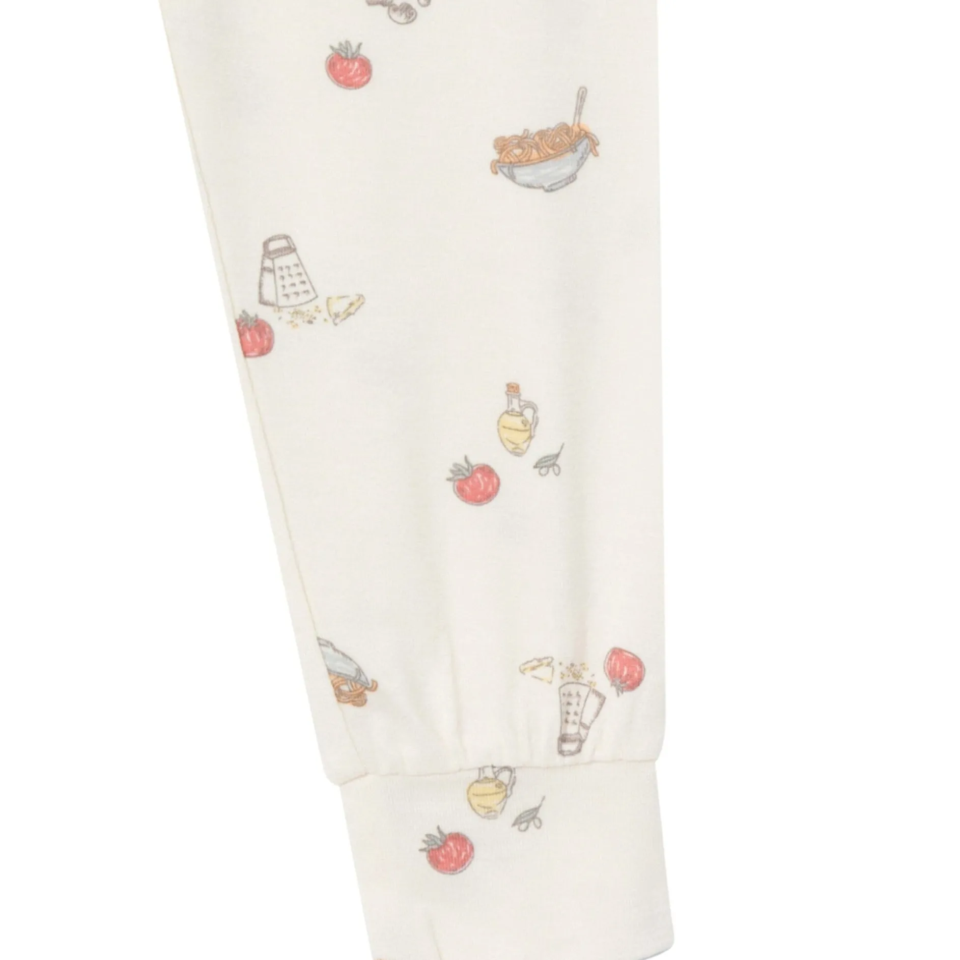 4-Piece Infant & Toddler Neutral Pasta Dinner Viscose Snug Fitting Pajamas