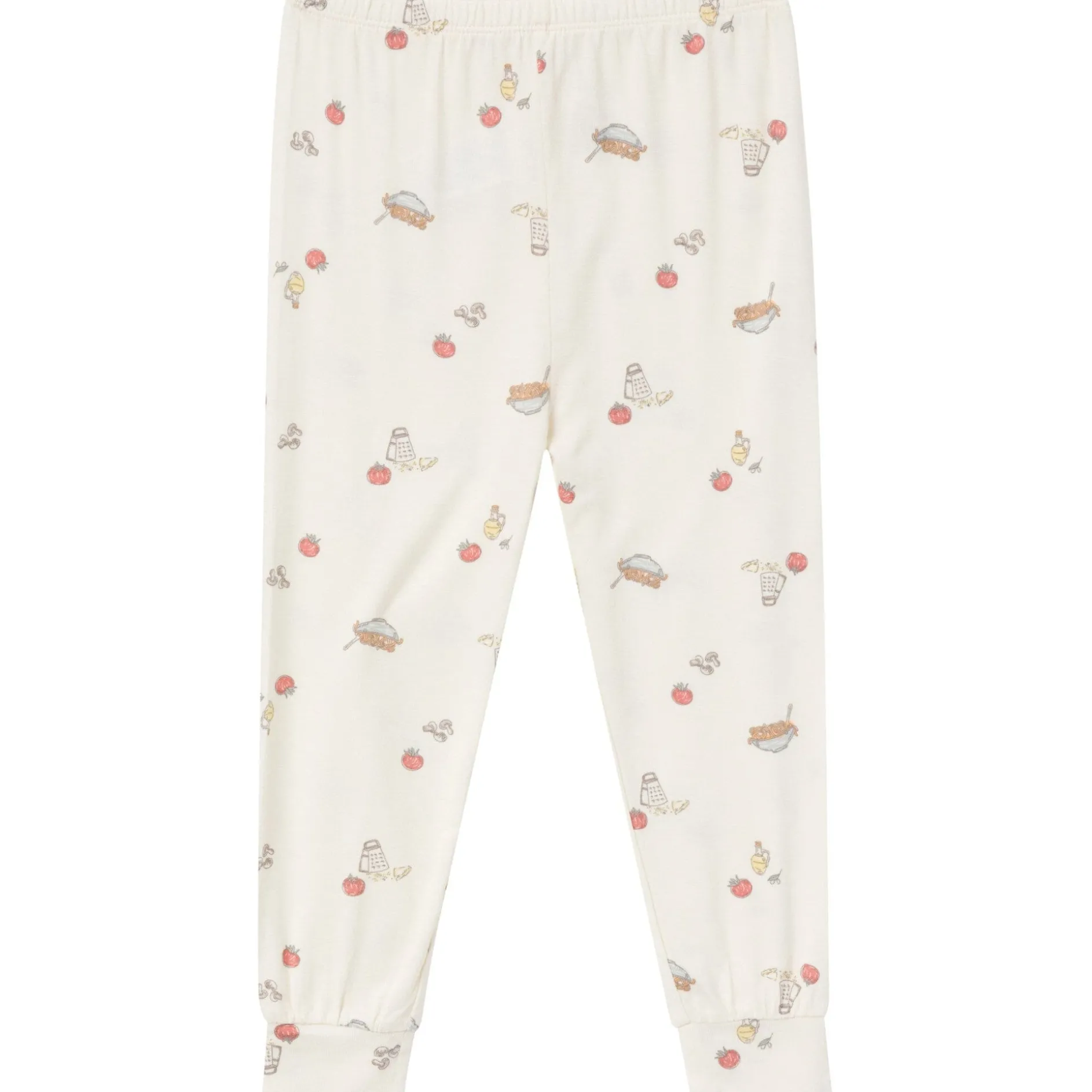 4-Piece Infant & Toddler Neutral Pasta Dinner Viscose Snug Fitting Pajamas