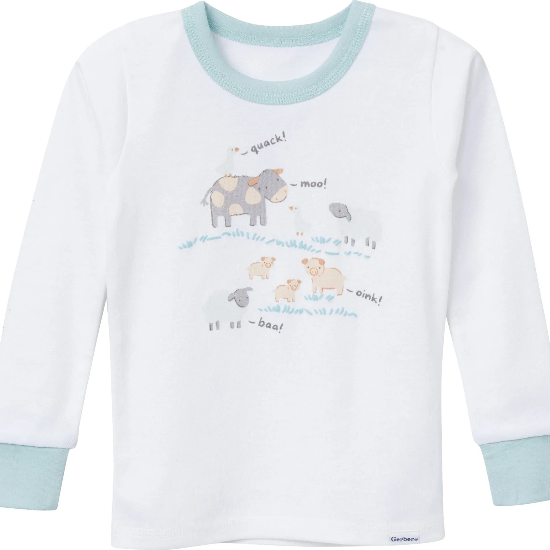 4-Piece Infant & Toddler Neutral Farm Tops and Pants Sets
