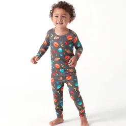 2-Piece Infant & Toddler Outer Space Buttery Soft Viscose Made from Eucalyptus Snug Fit Pajamas