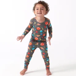 2-Piece Infant & Toddler Outer Space Buttery Soft Viscose Made from Eucalyptus Snug Fit Pajamas