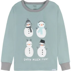 2-Piece Infant & Toddler Snowman Stripe Snug Fit Pajama Set