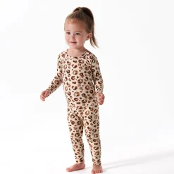 2-Piece Infant & Toddler Spotted Leopard Buttery Soft Viscose Made from Eucalyptus Snug Fit Pajamas