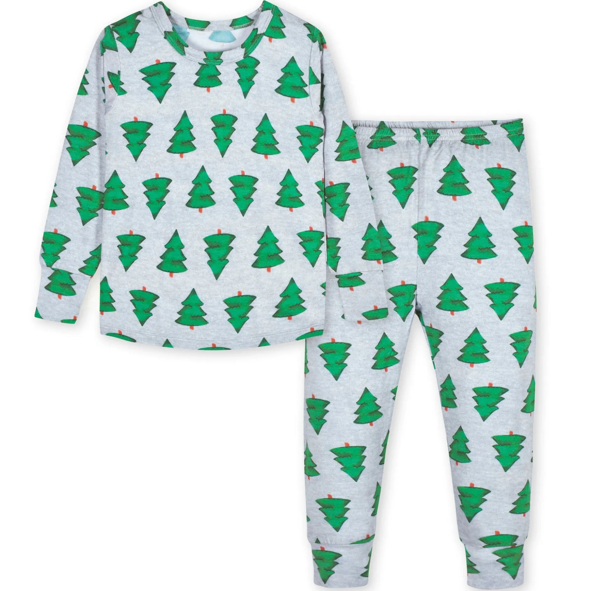 2-Piece Infant & Toddler Spruce Buttery Soft Viscose Made from Eucalyptus Snug Fit Holiday Pajamas