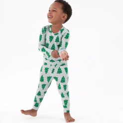 2-Piece Infant & Toddler Spruce Buttery Soft Viscose Made from Eucalyptus Snug Fit Holiday Pajamas