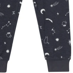 2-Piece Neutral Halloween Night Viscose Snug Fit Pajama Set