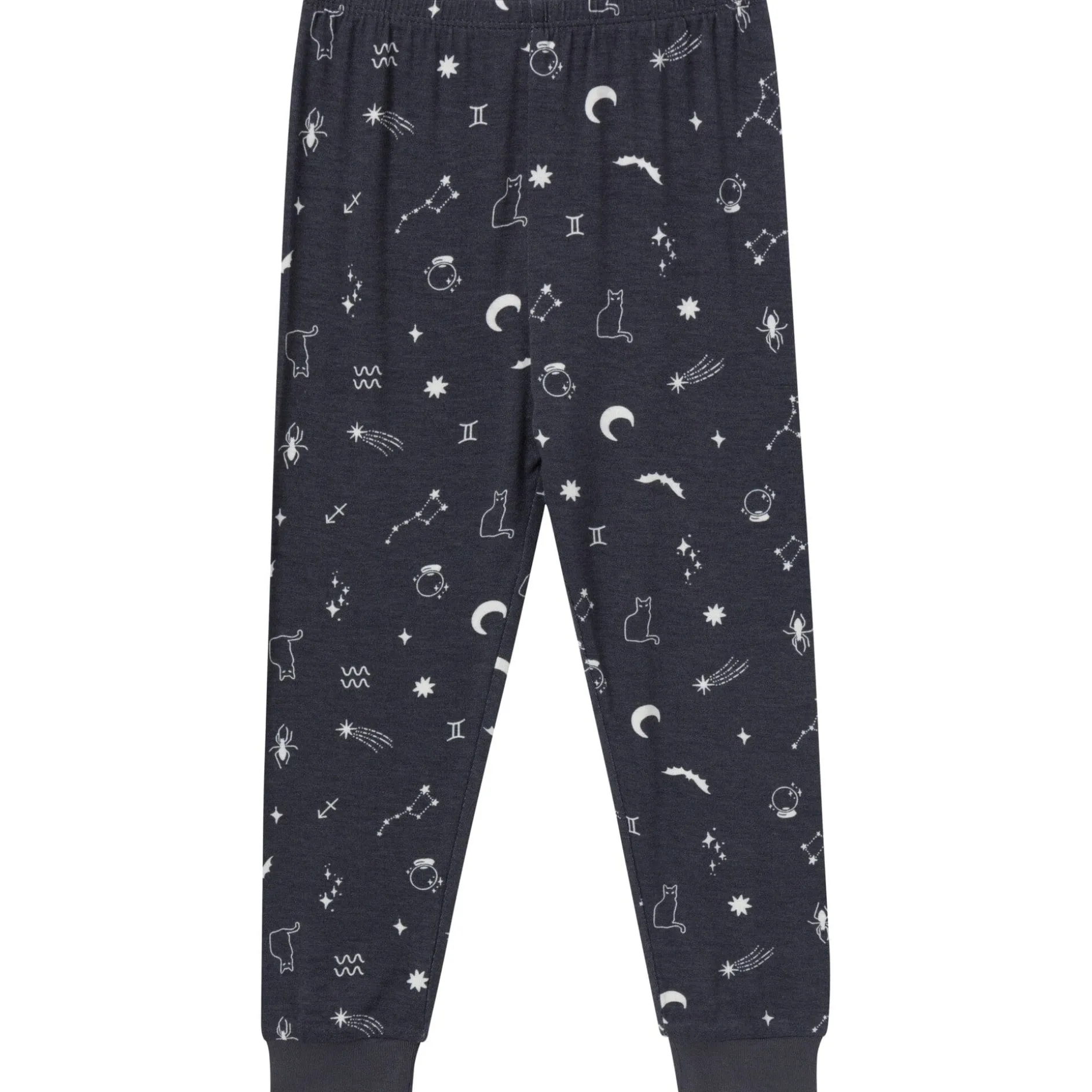 2-Piece Neutral Halloween Night Viscose Snug Fit Pajama Set