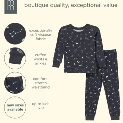 2-Piece Neutral Halloween Night Viscose Snug Fit Pajama Set