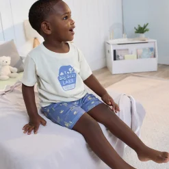 3-Piece Toddler Boys Bear T-Shirt, Shorts & Pants Pajama Set