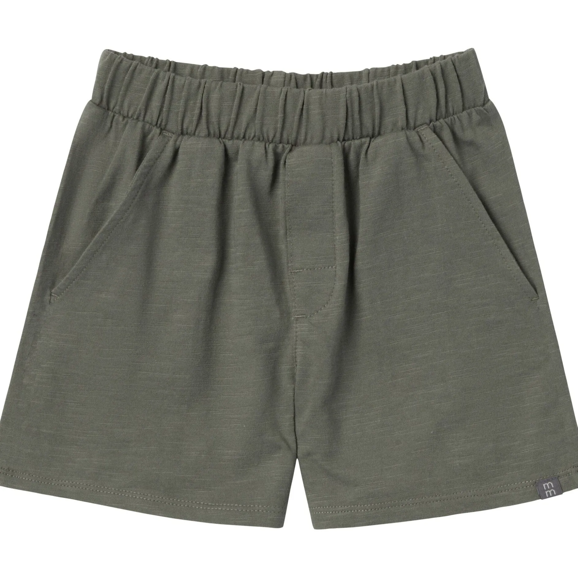 2-Piece Toddler Boys Green Stripe Johnny Collar Shirt and Shorts Set