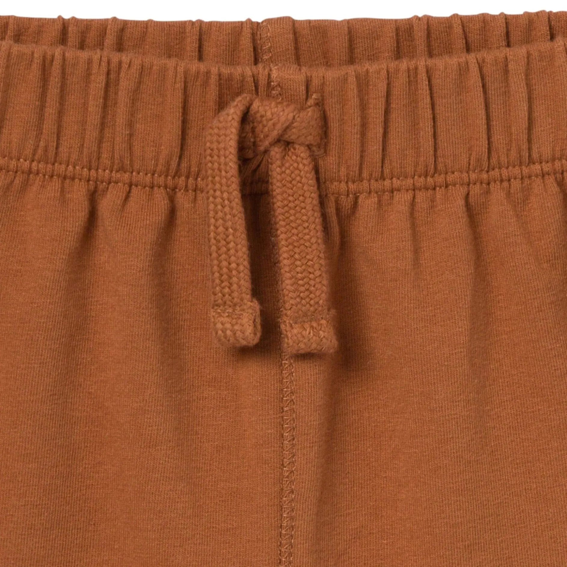 2-Piece Toddler Boys Medium Brown Henley Shirt and Shorts Set