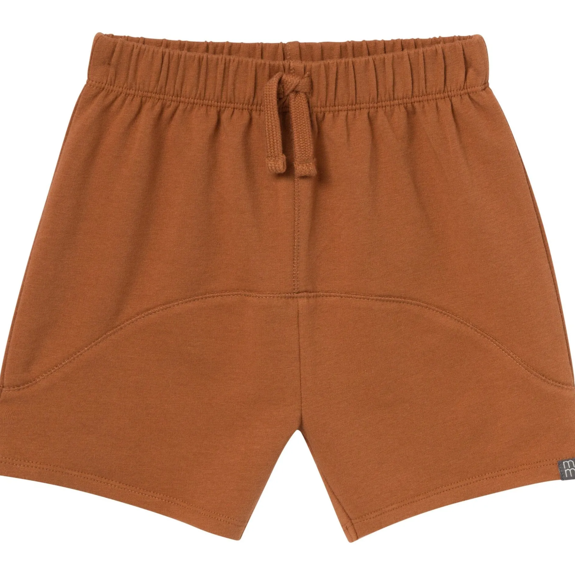 2-Piece Toddler Boys Medium Brown Henley Shirt and Shorts Set