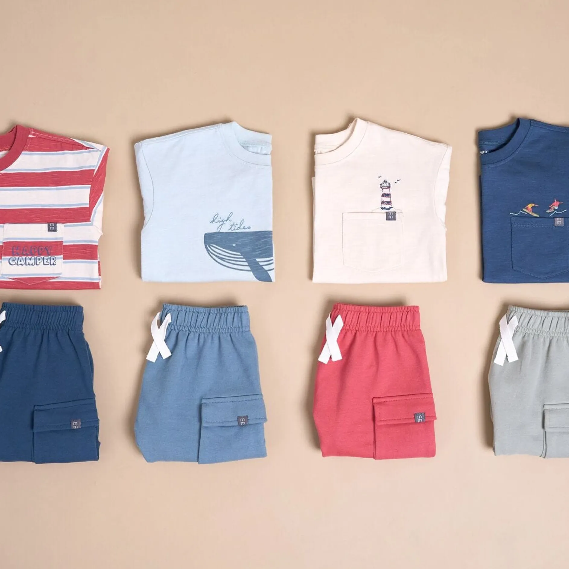 2-Piece Toddler Boys Surfers Top and Cargo Shorts Set
