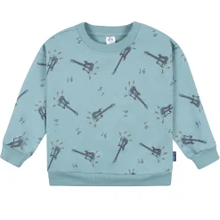2-Piece Toddler Boys Teal Guitars Sweatshirt & Pant Set, 5T