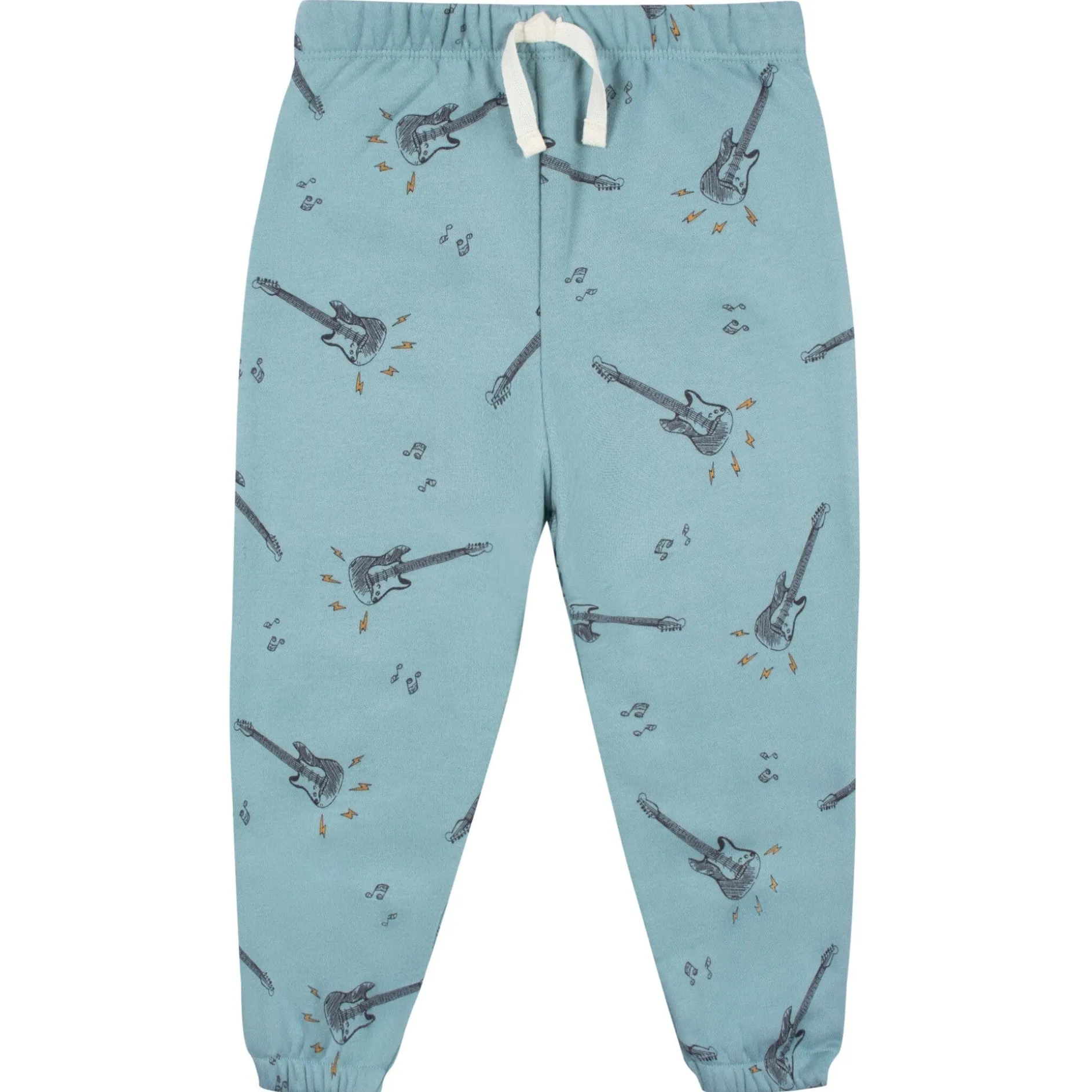 2-Piece Toddler Boys Teal Guitars Sweatshirt & Pant Set, 5T