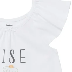3-Piece Toddler Girls Daisies T-Shirt, Shorts & Pants Pajama Set