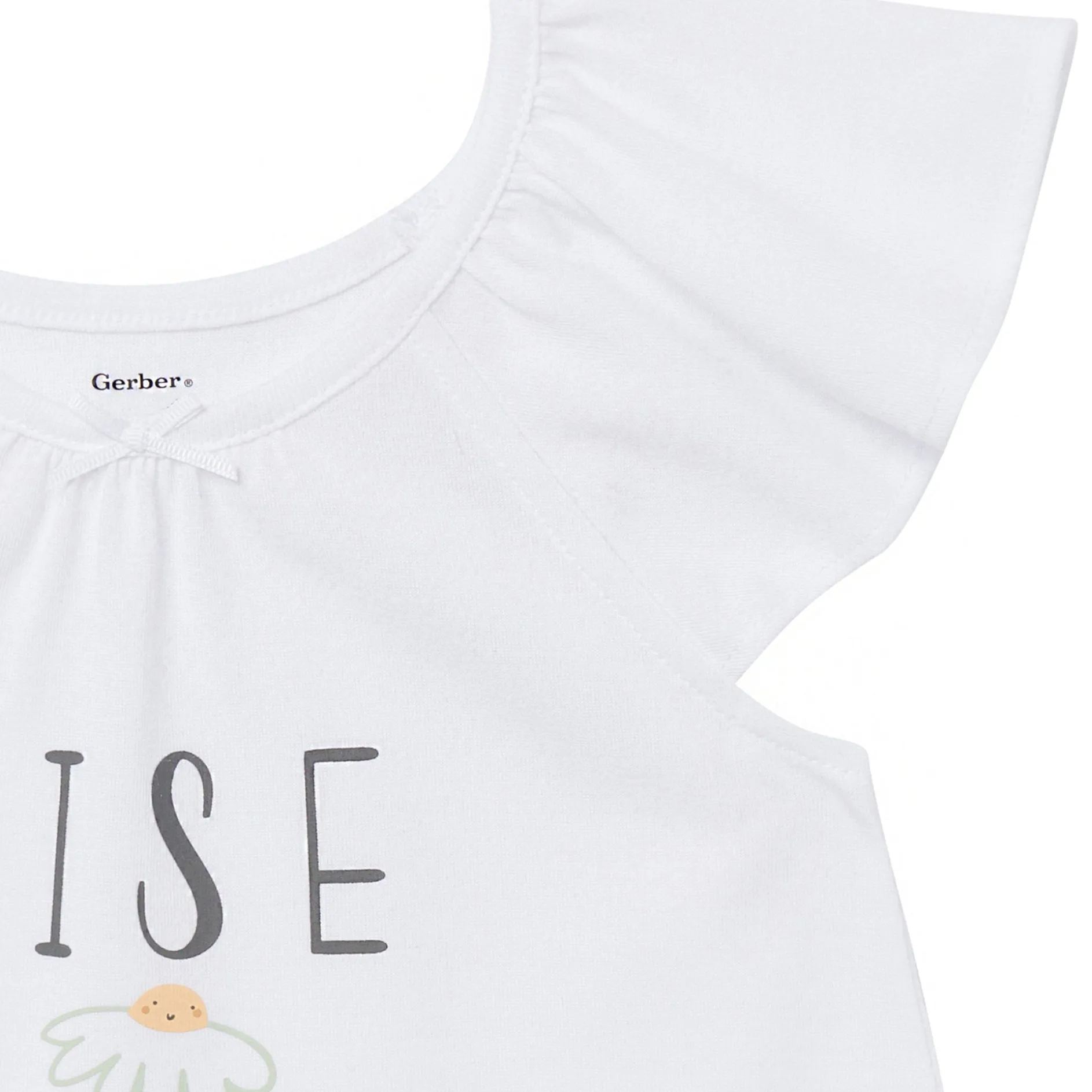 3-Piece Toddler Girls Daisies T-Shirt, Shorts & Pants Pajama Set