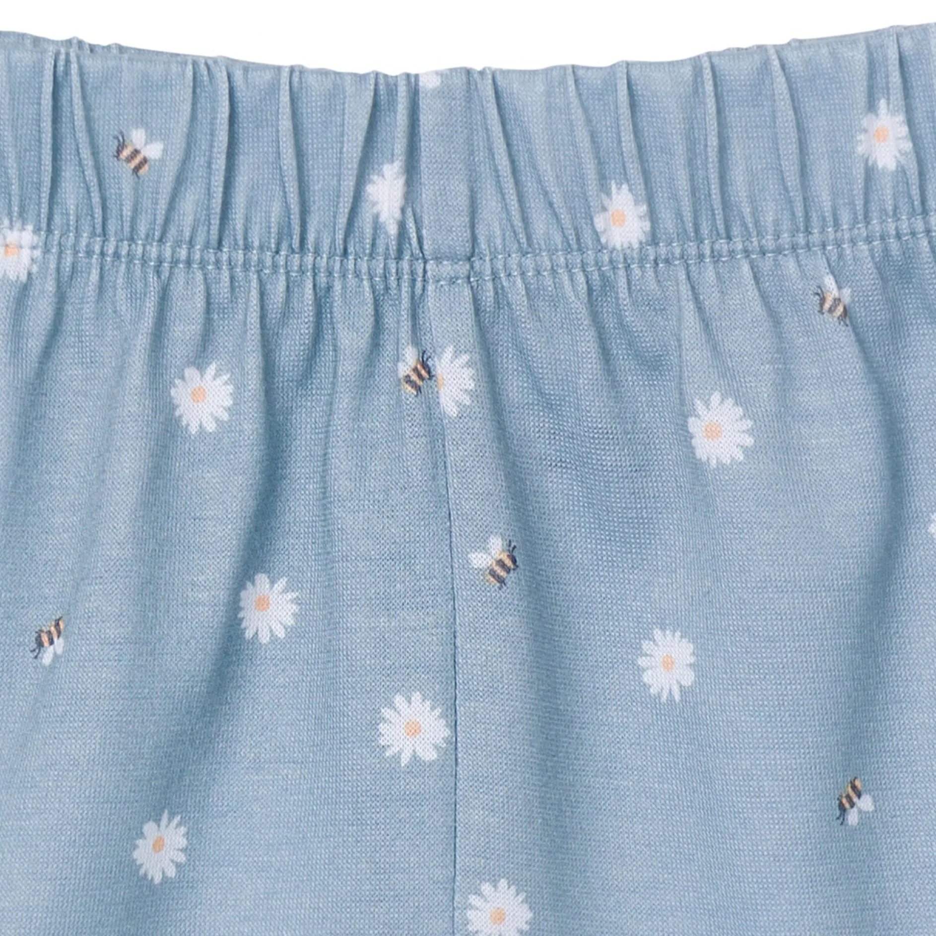 3-Piece Toddler Girls Daisies T-Shirt, Shorts & Pants Pajama Set