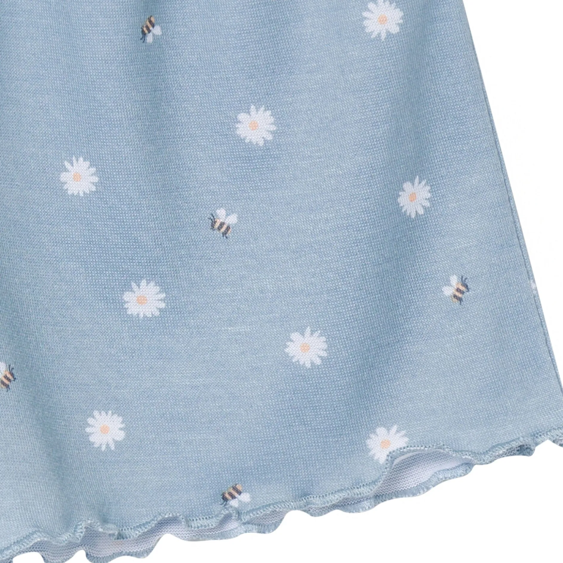 3-Piece Toddler Girls Daisies T-Shirt, Shorts & Pants Pajama Set