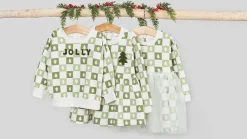 2-Piece Toddler Girls Green Trees Dress and Legging Set