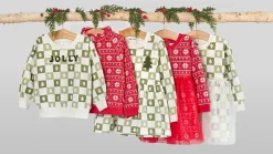 2-Piece Toddler Girls Green Trees Dress and Legging Set
