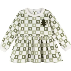 2-Piece Toddler Girls Green Trees Dress and Legging Set
