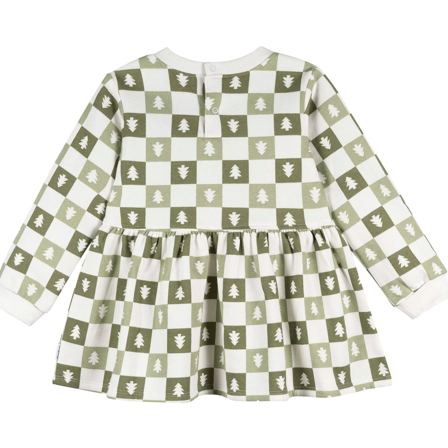 2-Piece Toddler Girls Green Trees Dress and Legging Set