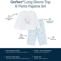 2-Piece Toddler Girls Sea Pajama Set