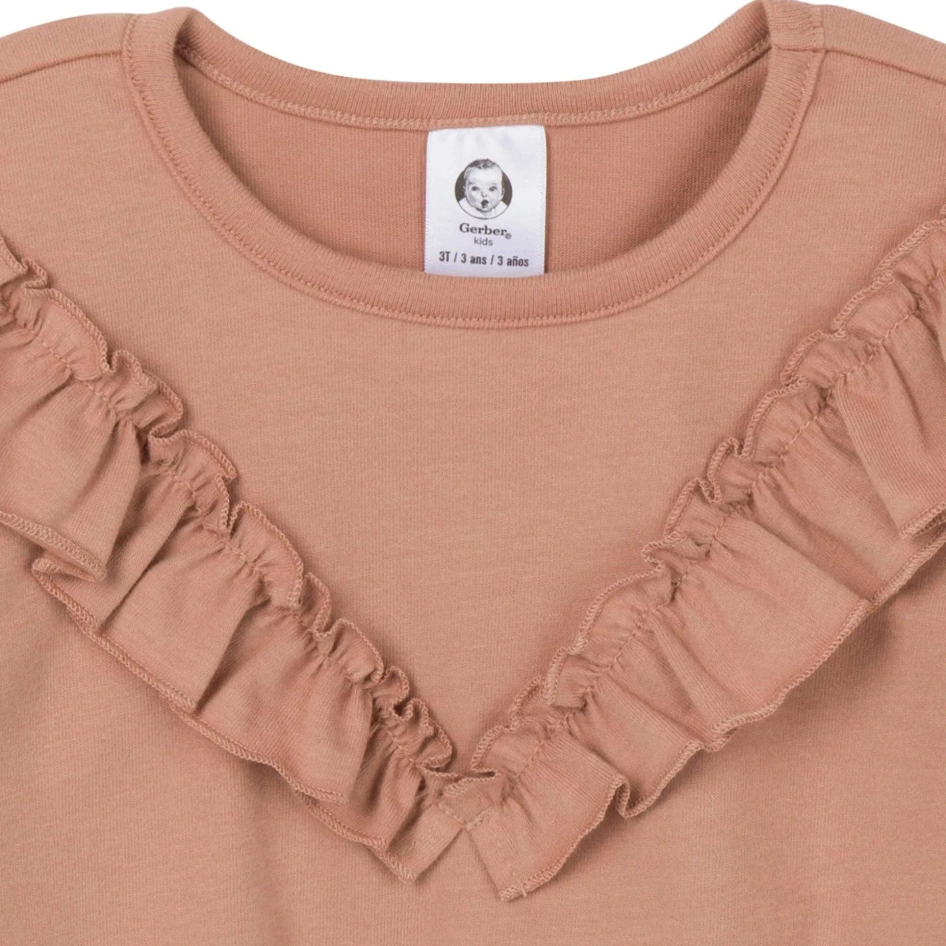 3-Piece Toddler Girls Tan Tops and Pants