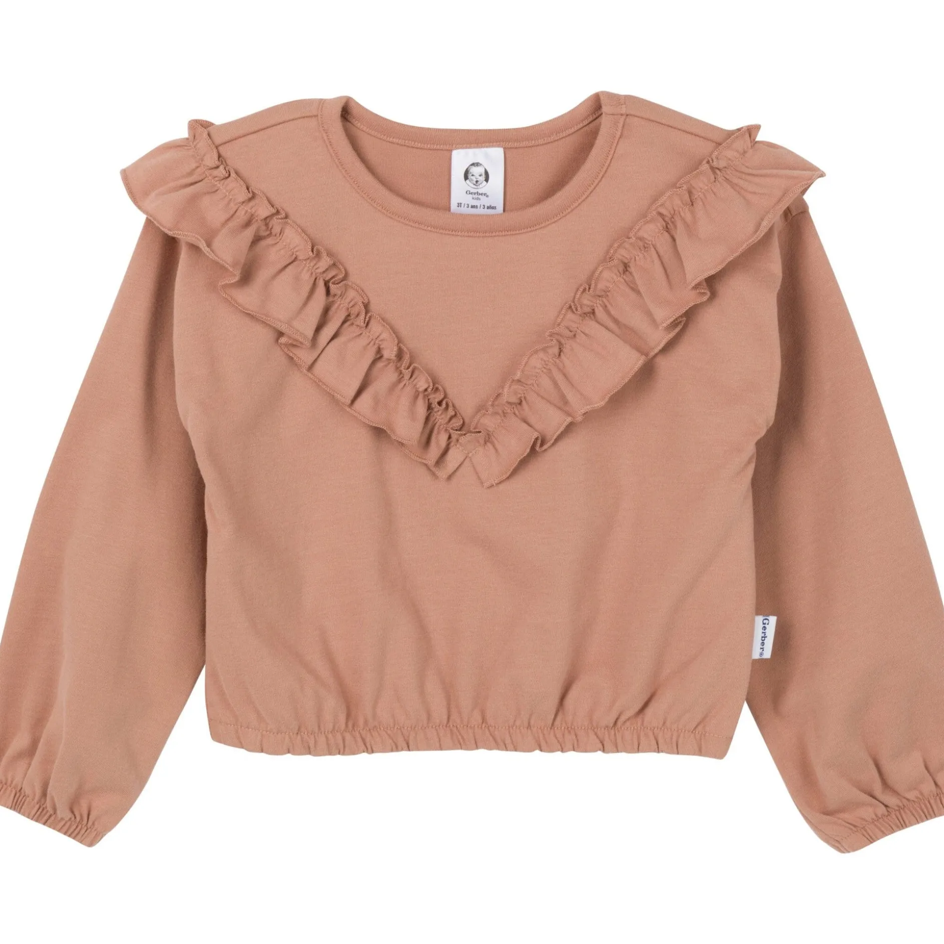 3-Piece Toddler Girls Tan Tops and Pants