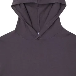 2-Piece Women's Dark Grey Hooded Waffle Top and Legging Viscose Set