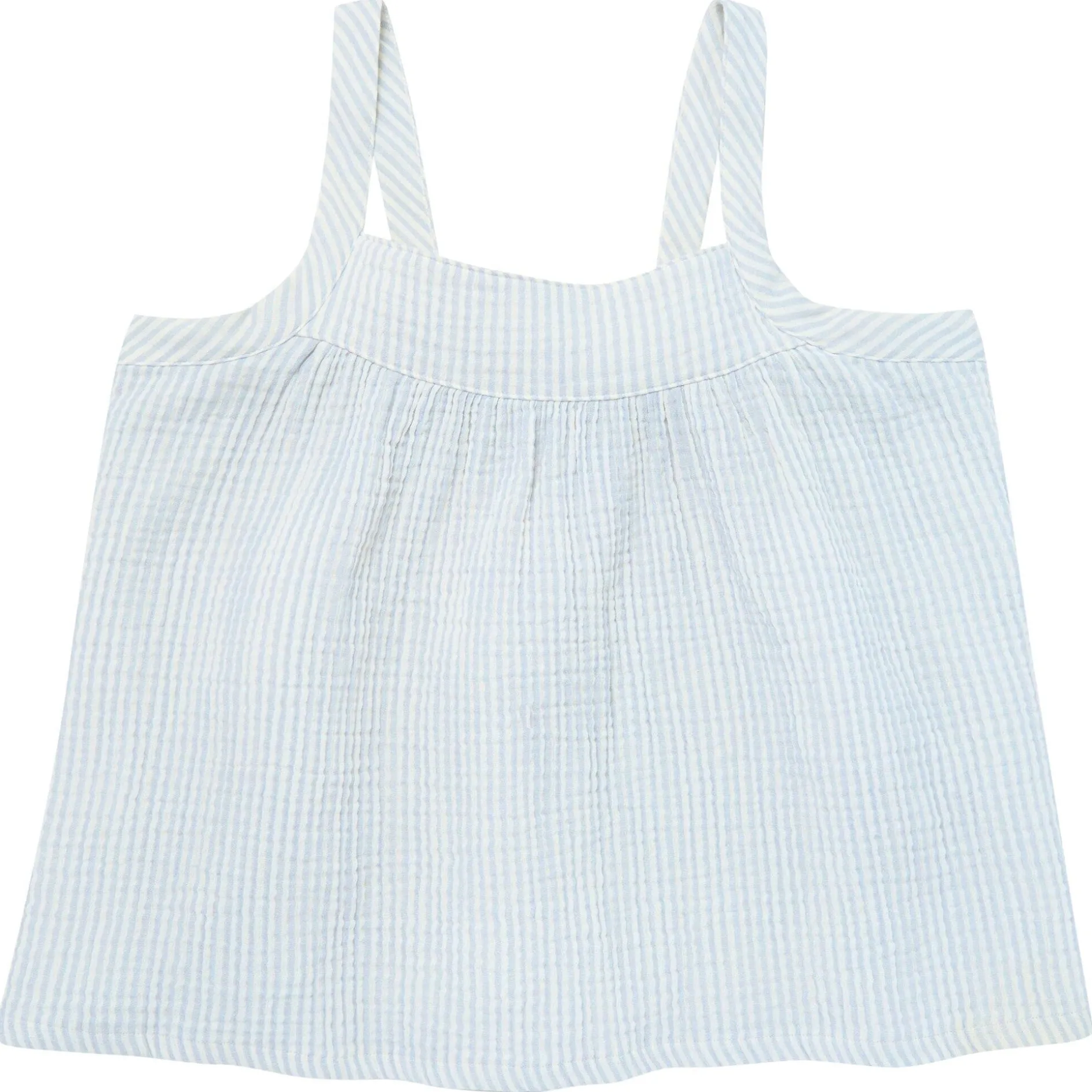 2-Piece Womens Light Blue Stripe Cropped Pants Set