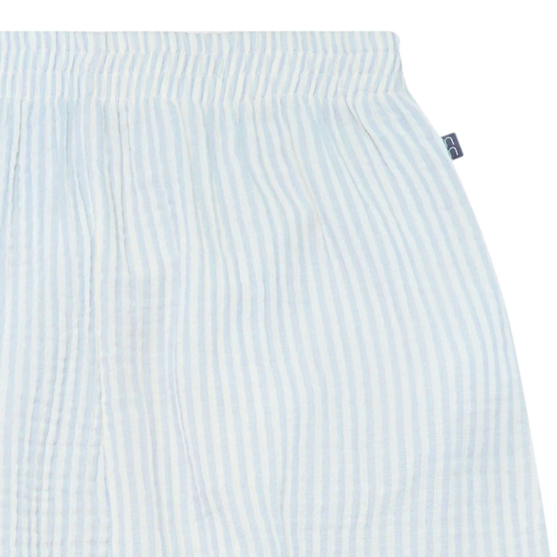2-Piece Womens Light Blue Stripe Cropped Pants Set
