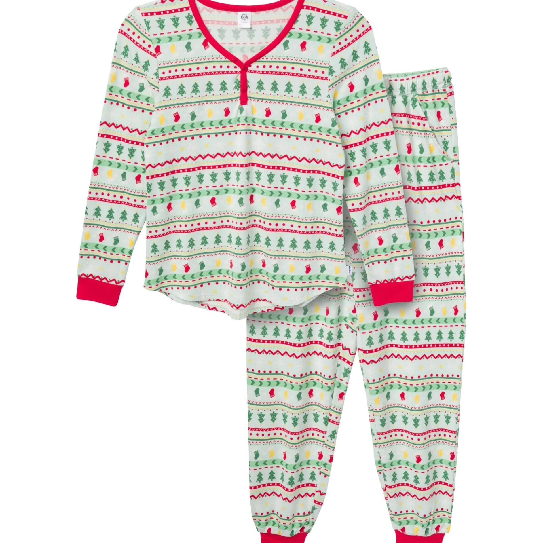 2-Piece Women's Oh What Fun Fair Isle Hacci Pajama Set