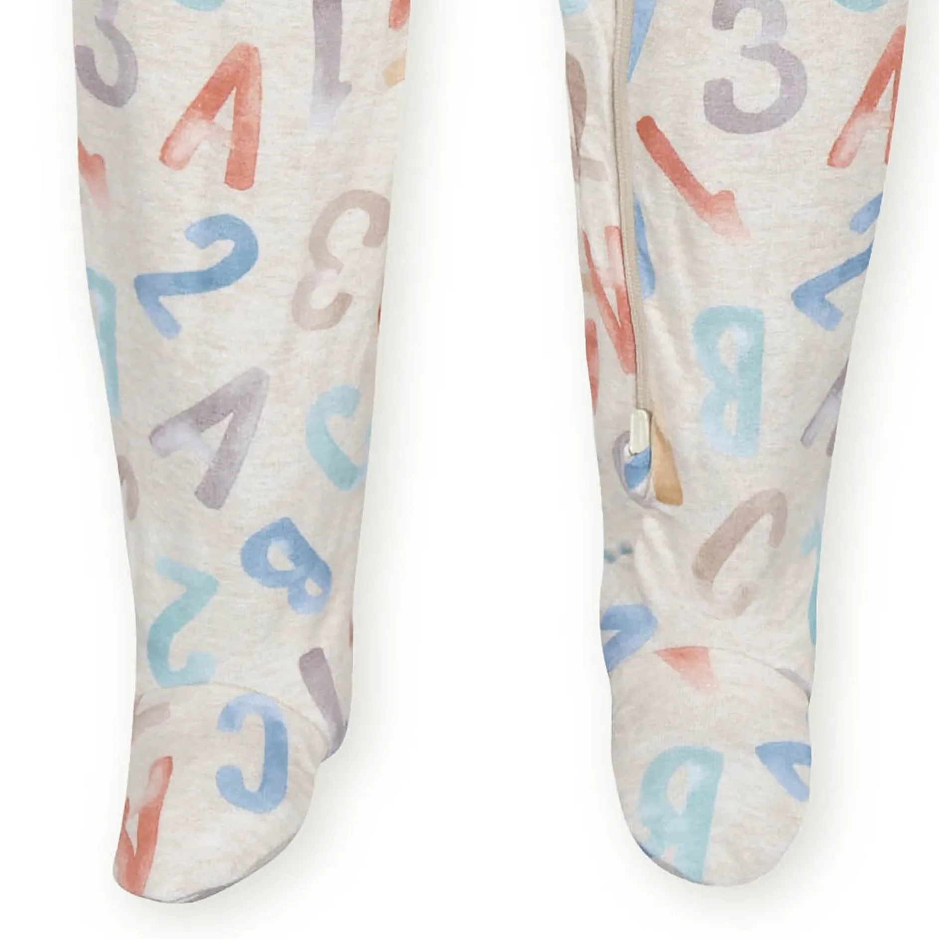 Toddler Alphabet Soup Buttery Soft Viscose Made from Eucalyptus Snug Fit Footed Pajamas