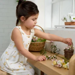 Toddler Girls Bouquets Hacci Romper