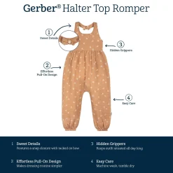 Toddler Girls Floral Halter Romper