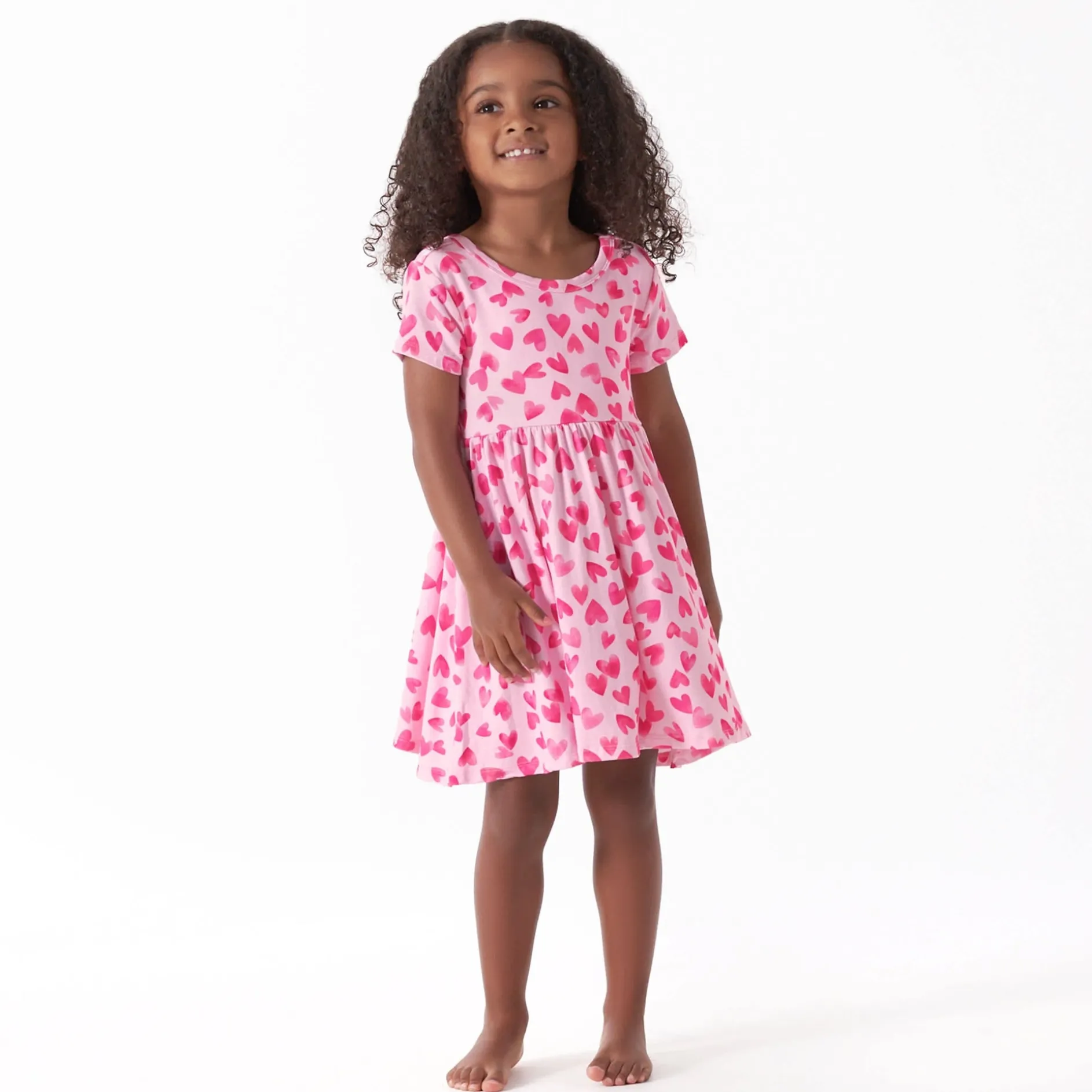Toddler Girls Heartfelt Buttery Soft Viscose Made from Eucalyptus Twirl Dress
