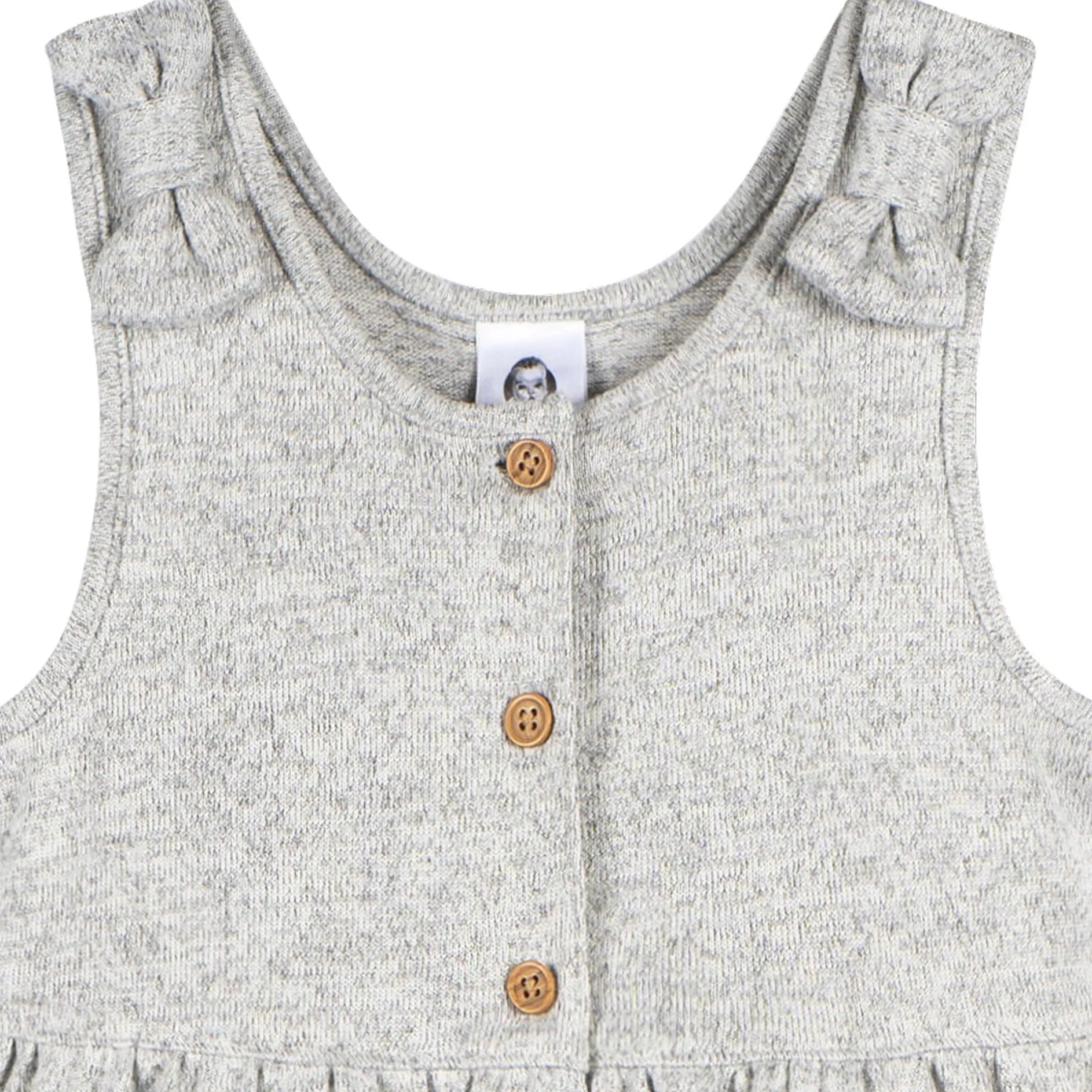 Toddler Girls Light Grey Heather Hacci Romper