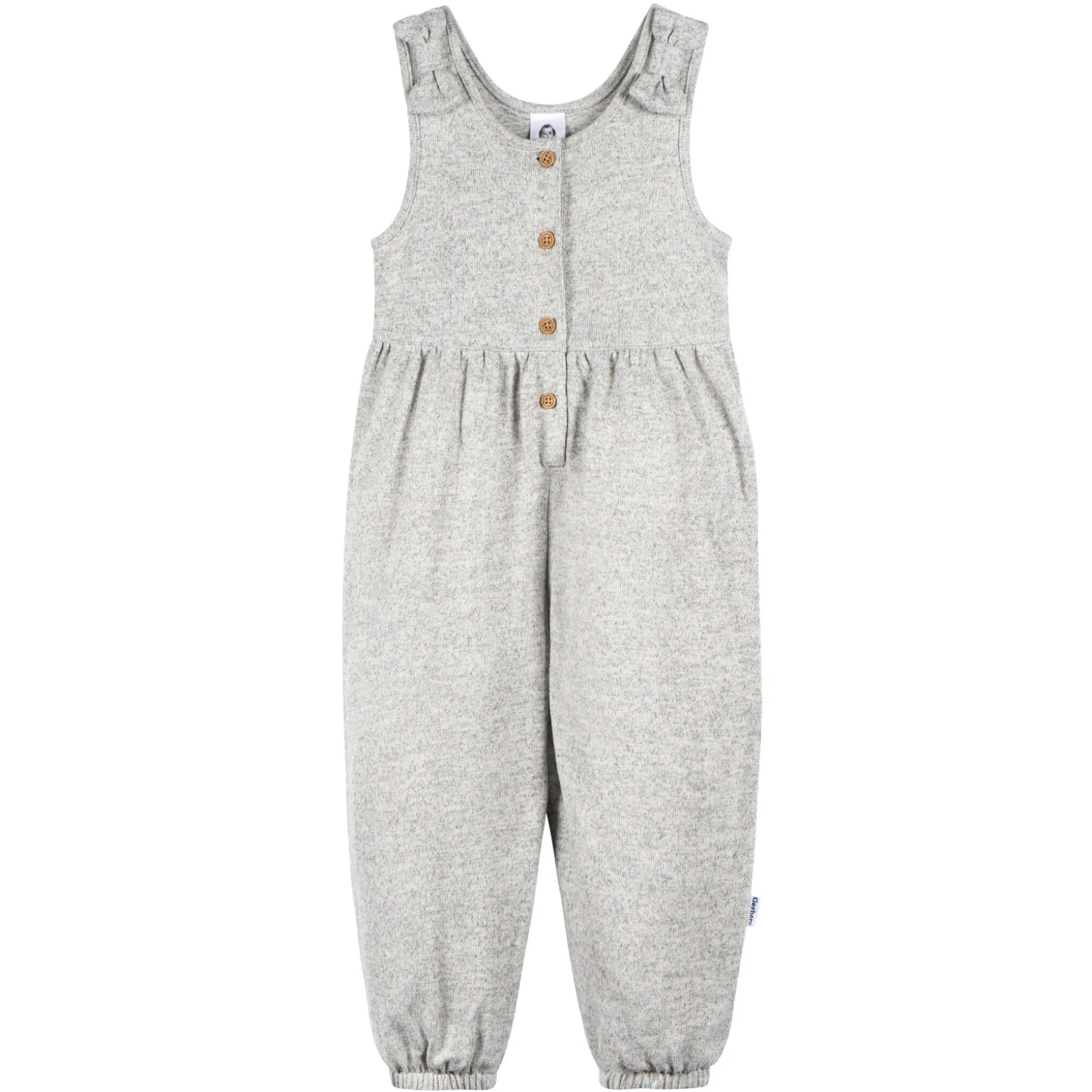 Toddler Girls Light Grey Heather Hacci Romper